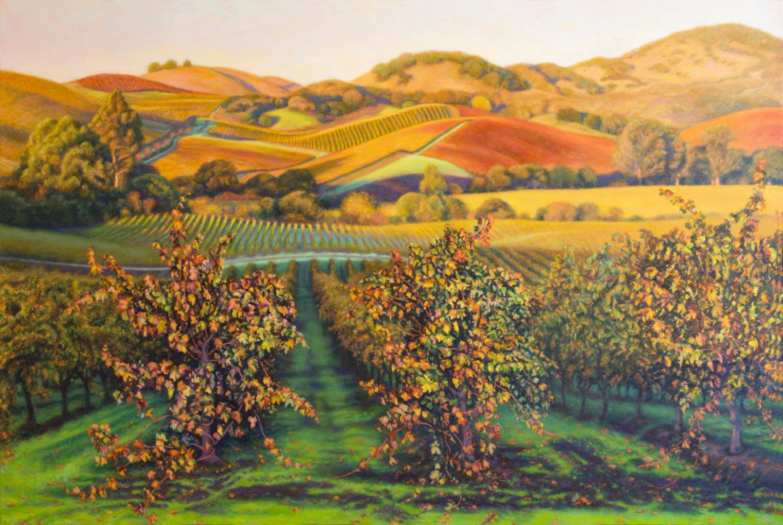 Caneros Wine Region, Oil, 40" x 60", Sold
