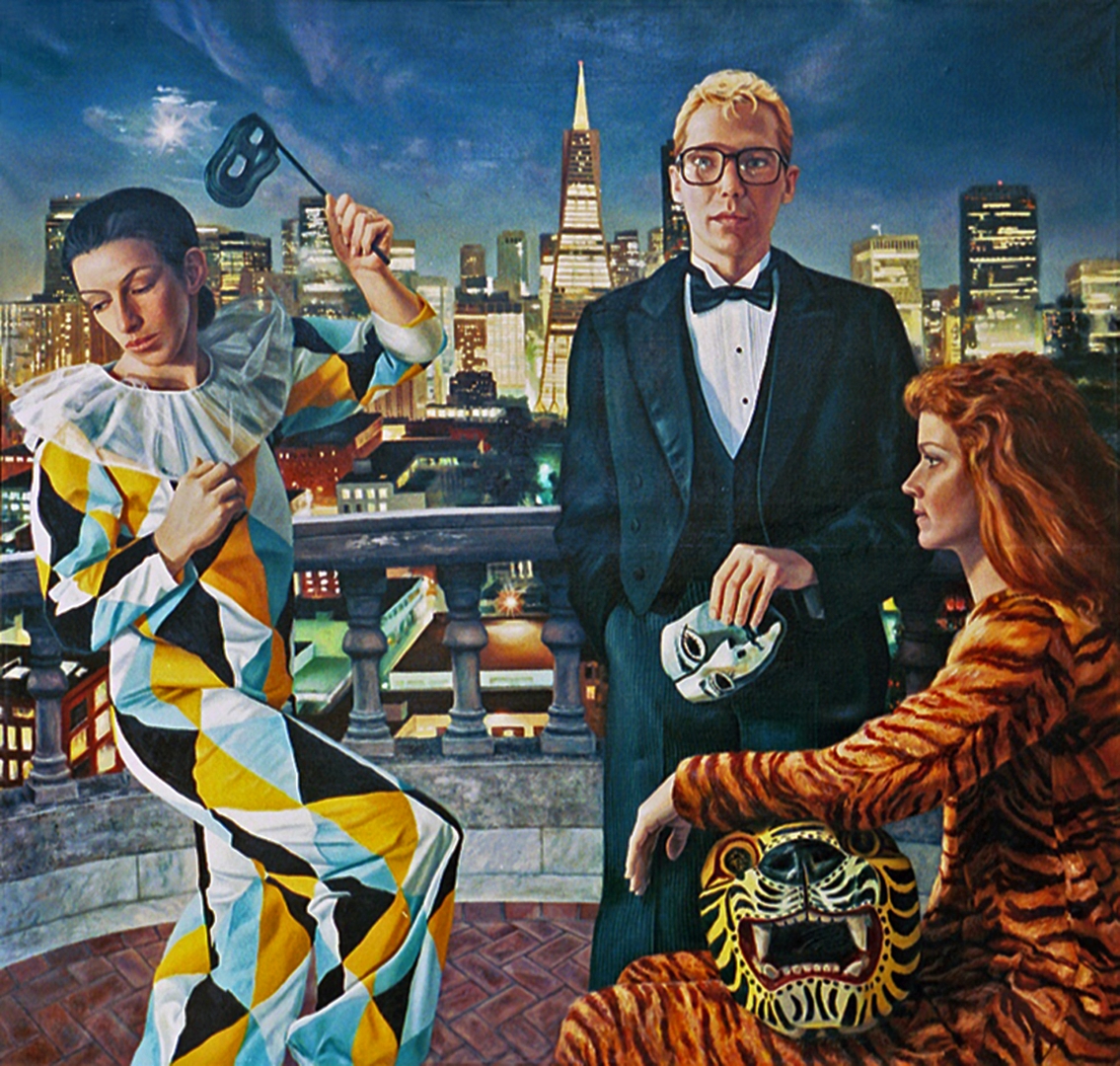 Costume Party, Oil, 52" x 54", Price upon request