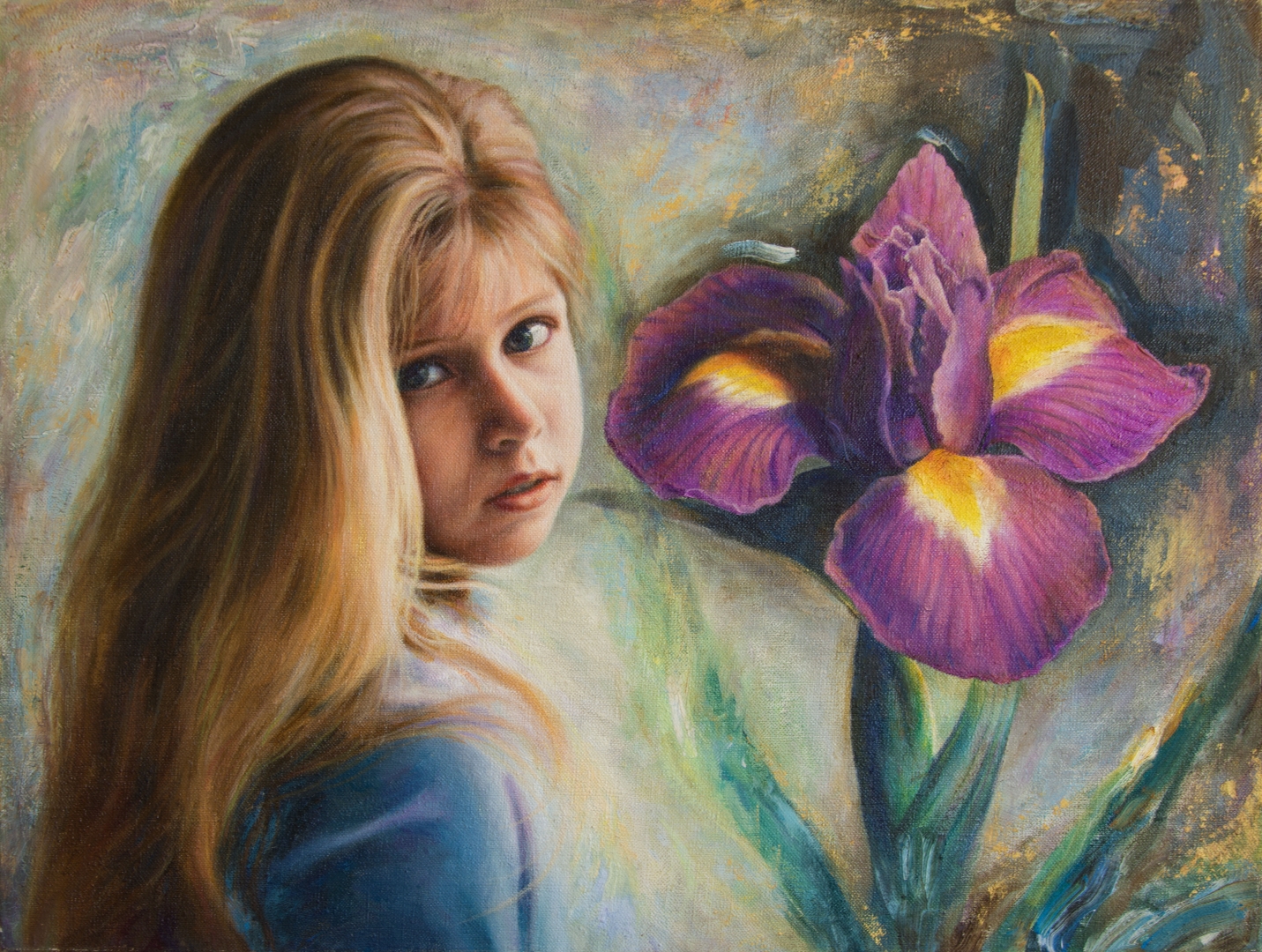 Looking Back, Oil, 17" x 22", Sold