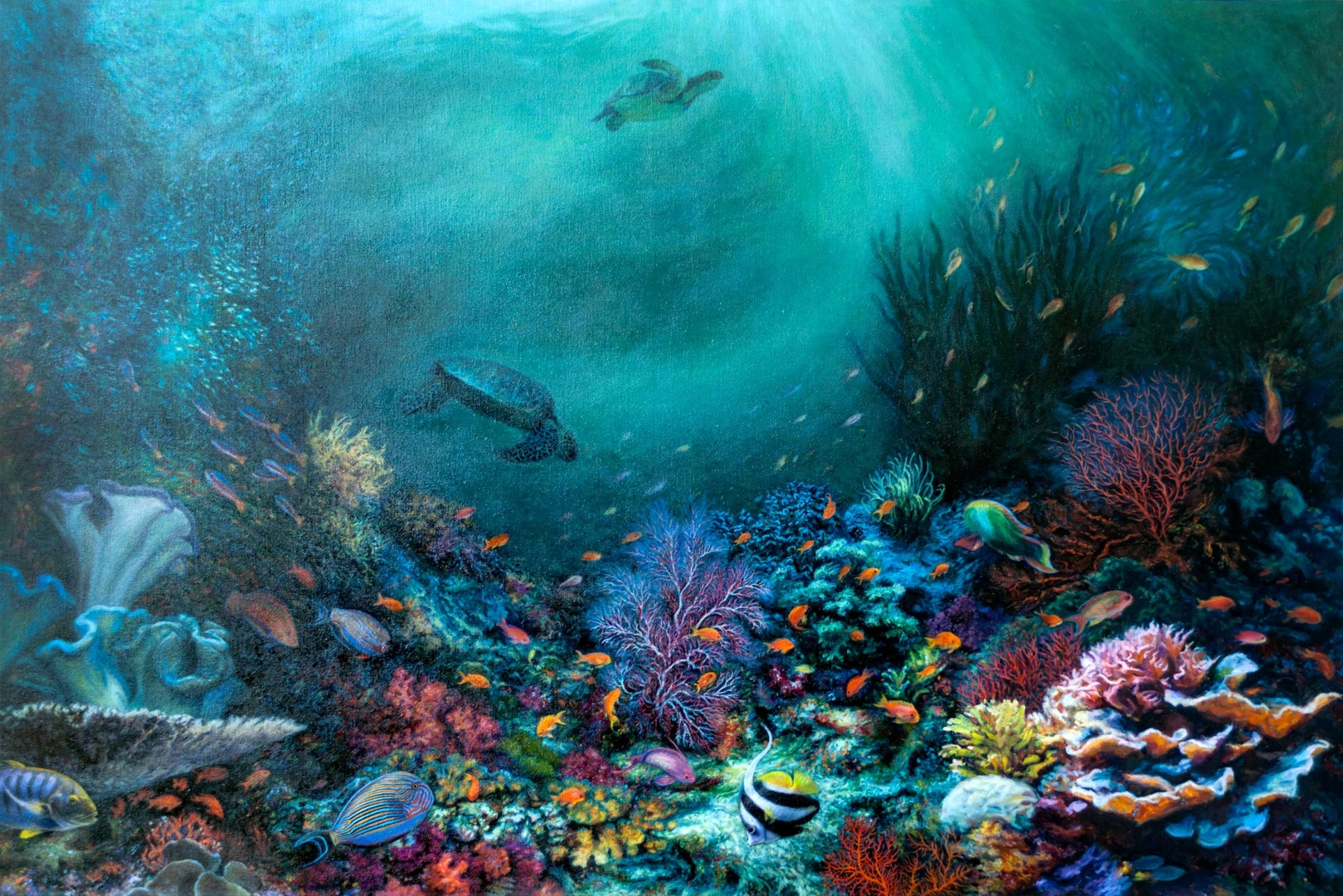 Ocean Garden, Oil, 48" x 72", Price upon request