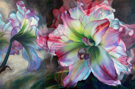 <h5>Pink Amaryillis Triptych</h5>