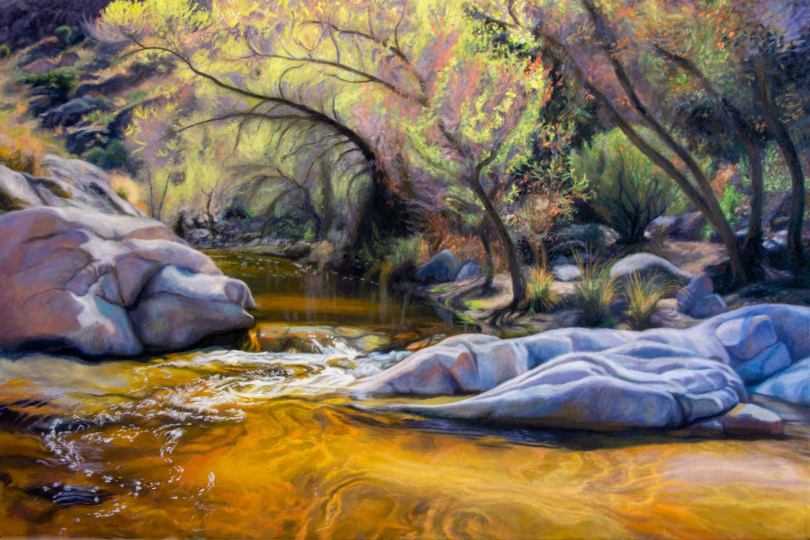 Pools at Romero Canyon, Oil, 36" x 54", Price upon request